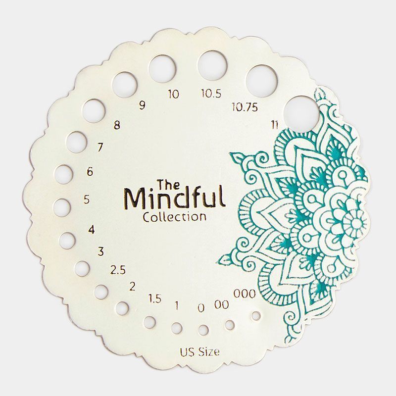 Линейка для определения размера спиц "Mindful", круглая, в мешочке, KnitPro, 36631