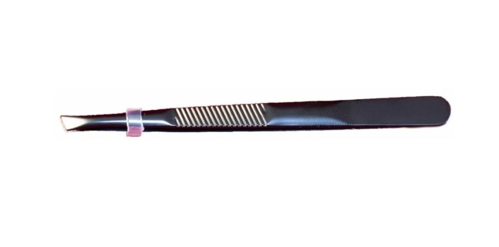 Пинцет для бровей черный Zinger 86112-b