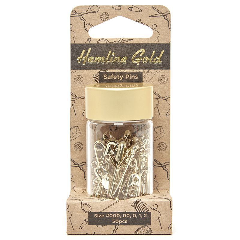 Булавки английские, ассорти 50 шт Hemline Gold 415.99.GD.HG