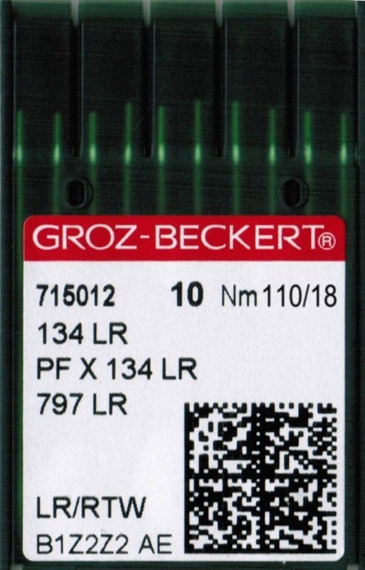 Игла Groz-beckert DPx5LR (134LR) №110/18 10 шт