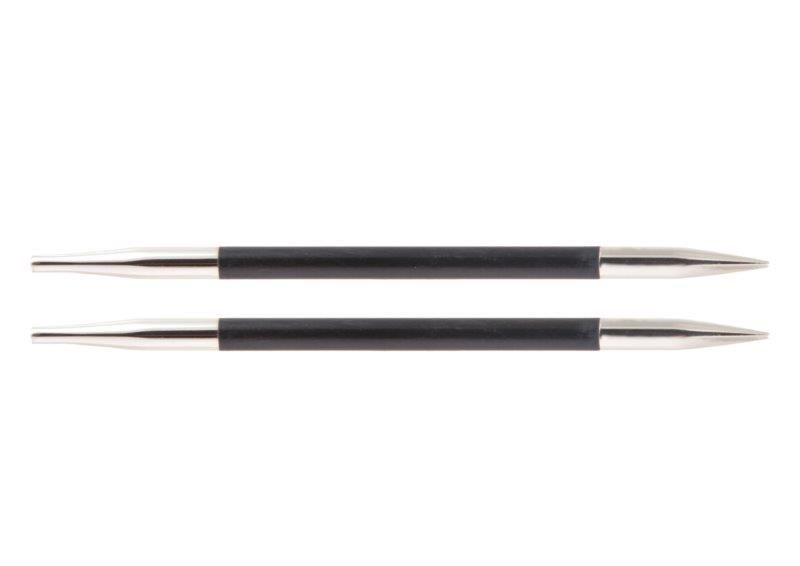 Спицы съемные Karbonz 6,5мм для длины тросика 28-126см, карбон, черный, 2шт в упаковке, KnitPro, 41310
