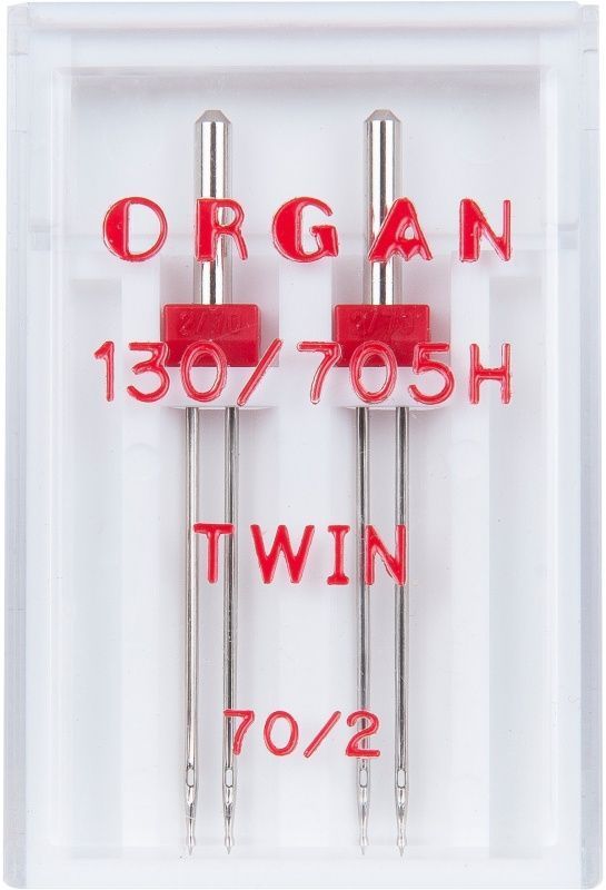 Иглы Organ двойные универсальные № 70/2 2 шт. 130/705H