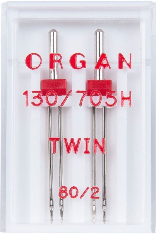 Иглы Organ двойные универсальные № 80/2 2 шт. 130/705H