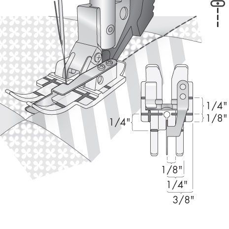 Лапка прозрачная для стежки с системой IDT™ PFAFF 820882096 (821143096)