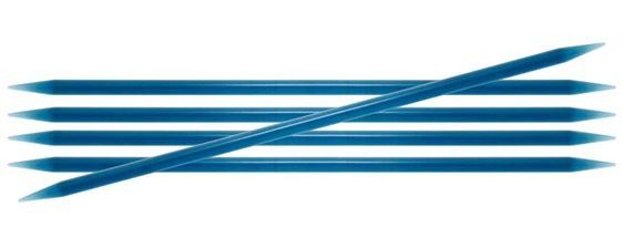 Спицы чулочные "Trendz" 5,5мм/15см, акрил, бирюзовый KnitPro 51006