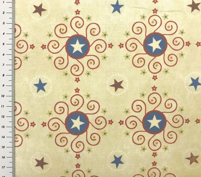 [G] Ткань для пэчворка QUILTING TREASURES Stars and Stripes Forever 100% хлопок, 110х20 см 25999-E