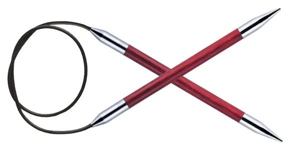 Спицы круговые "Royale" 6 мм/40 см, ламинированная береза, розовый леденец, KnitPro, 29059