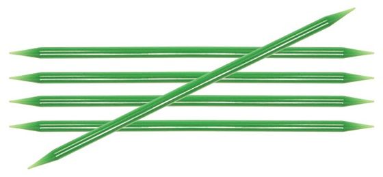 Спицы чулочные "Trendz" 4,5мм/15см, акрил, зеленый KnitPro 51004