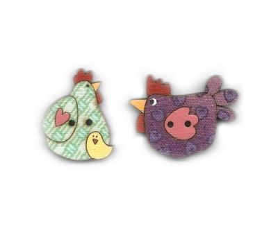 Декоративные пуговицы КУРИЦЫ Aurora AU-B4753