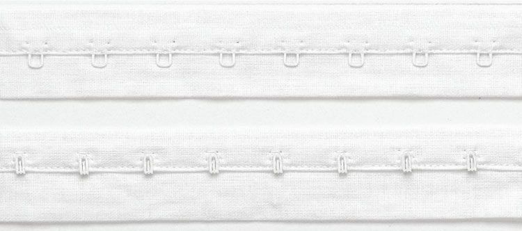 Лента-застежка с крючками (с защитой от ржавчины), 19 мм*1м, белая, PRYM, 992102