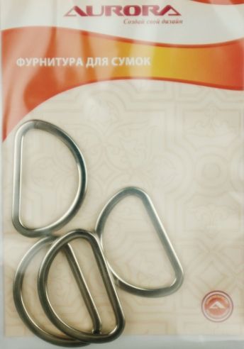 Полукольца для сумки 21*37 мм цв.никель AU-B2137N