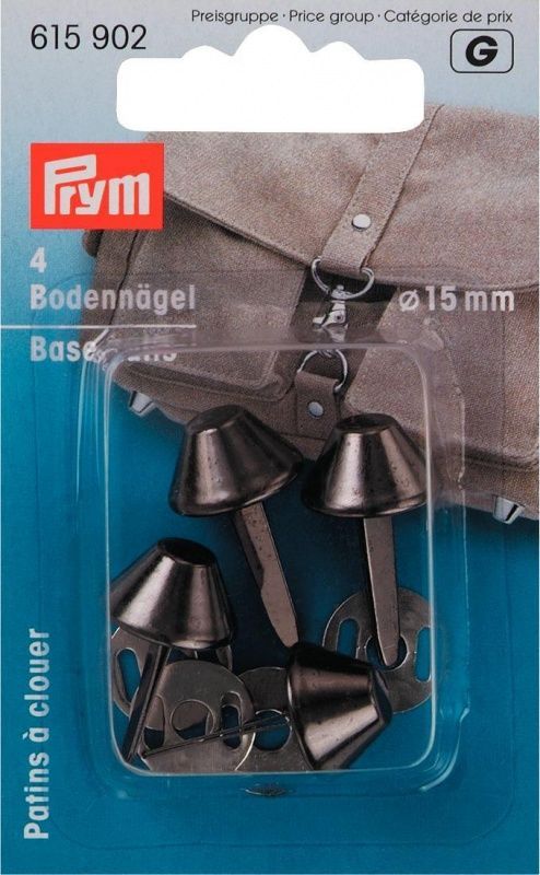 Гвоздики для дна сумки серебристые, d 15 мм, арт.615902