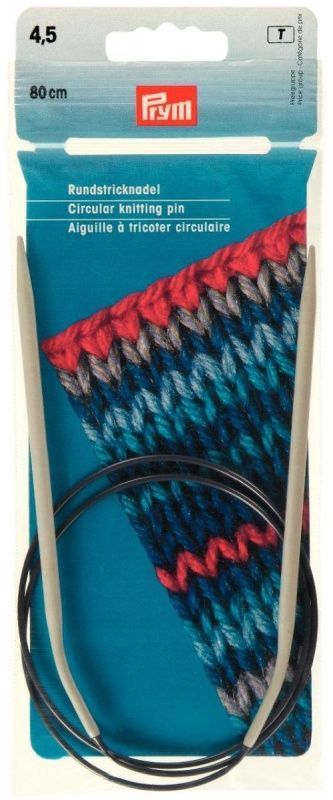Спицы круговые с леской 4,5 мм/80 см PRYM 211279