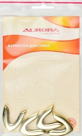 Наконечник под молнию Aurora цв. золото, 26,5*31мм, 4 шт AU-B2631G