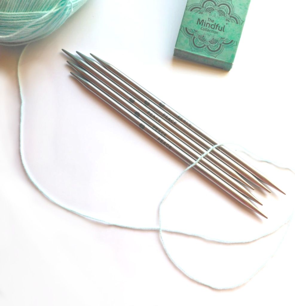 Спицы чулочные "Mindful" 2,25мм/15см, нержавеющая сталь, серебристый, 5шт в упаковке, KnitPro, 36002