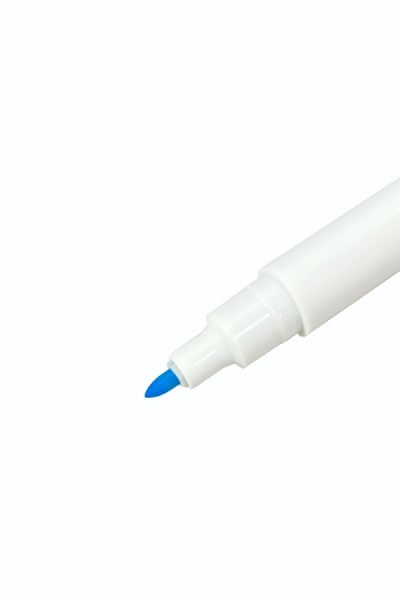 Маркер водорастворимый для ткани двусторонний, цвет синий, стержень 1мм и 0,5мм Aurora AU-05BD