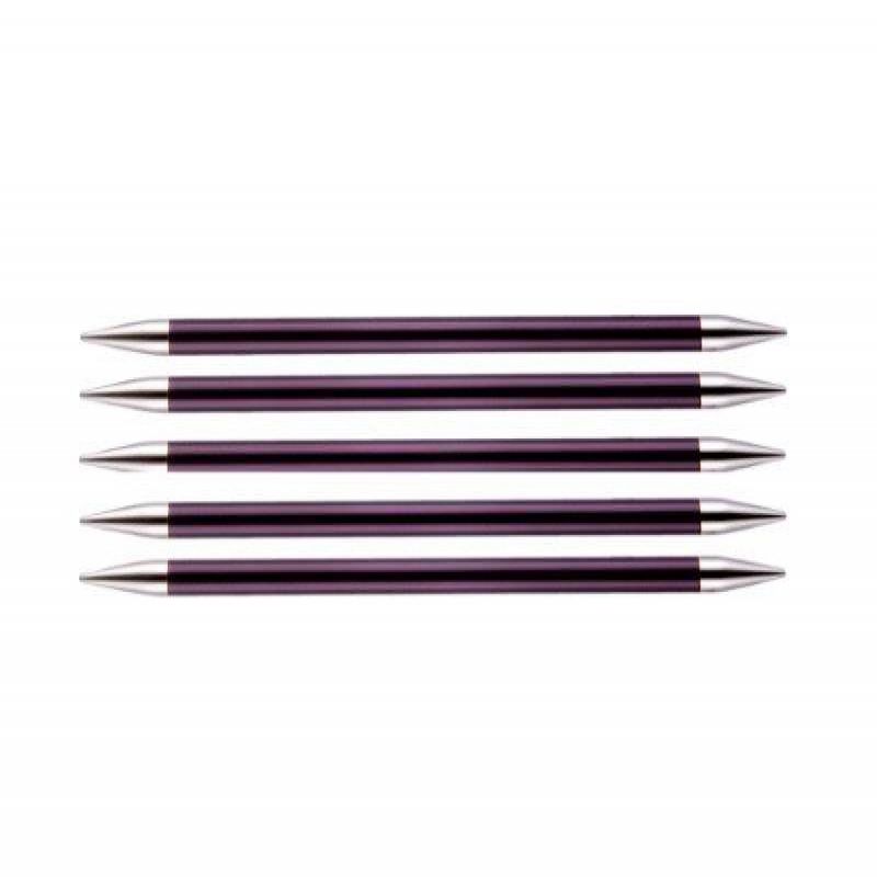 Спицы чулочные Zing 6мм/20см, алюминий, 5шт в упаковке, KnitPro, 47043