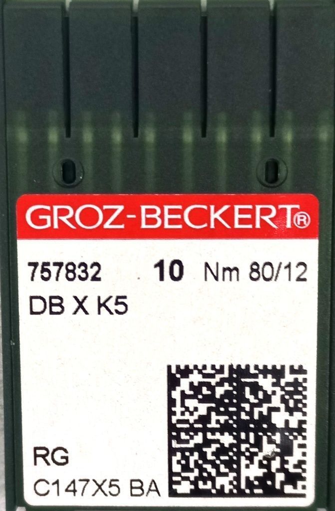 Иглы Groz-beckert DBxK5 80/12 10 шт