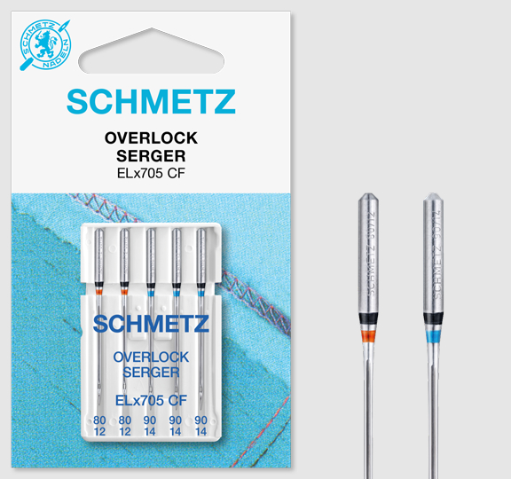 22:40.1.VZS Иглы Schmetz д/плоскошовных машин №80-90 хром., 5шт ELх705