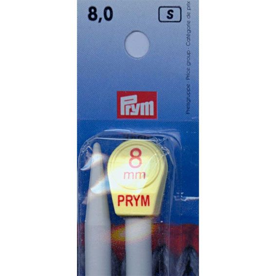 Спицы прямые с наконечниками 8 мм/35 см PRYM 218219