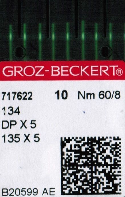Игла Groz-beckert DPx5 (134) №60/8 10 шт