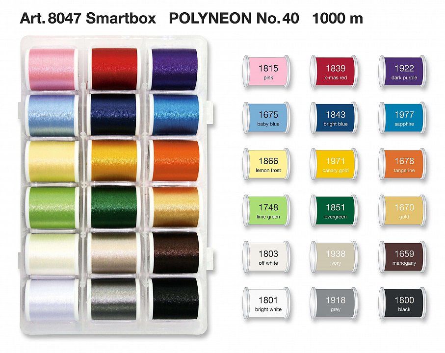 Набор ниток Polyneon (18шт*1000м) Madeira 8047
