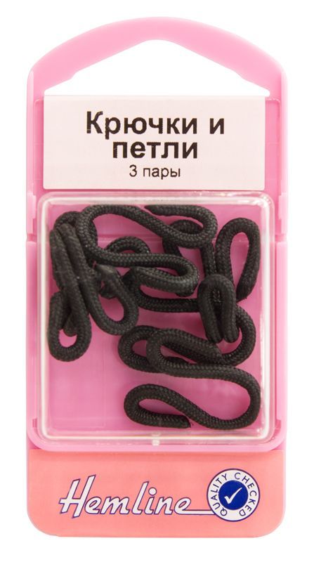 Крючки и петли, цв.черный (3 шт) Нemline 402.B