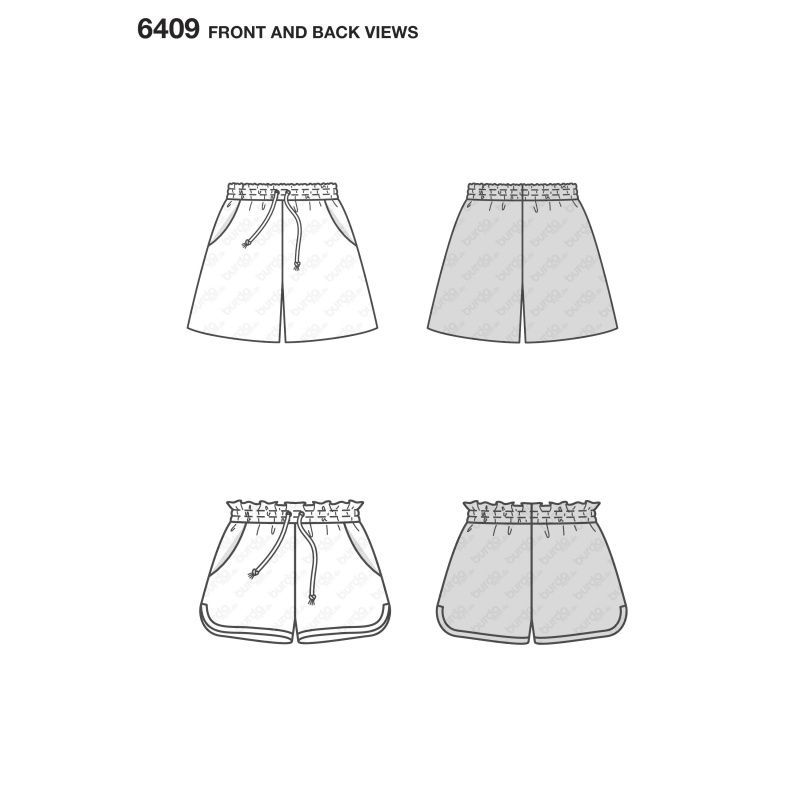 Выкройка Burda 6409 - Шорты
