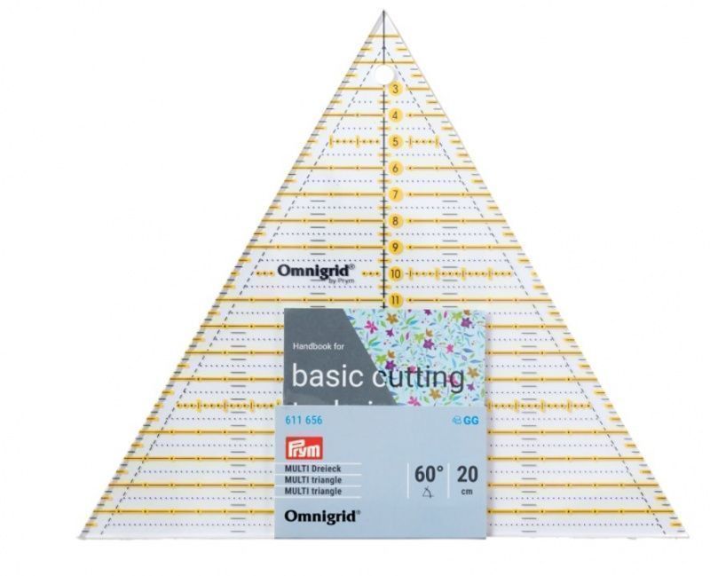 Линейка Omnigrid для пэчворка треугольник 60°, сторона 20см PRYM 611656
