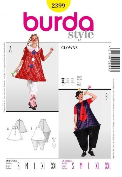 Выкройка Burda 2399-Клоуны