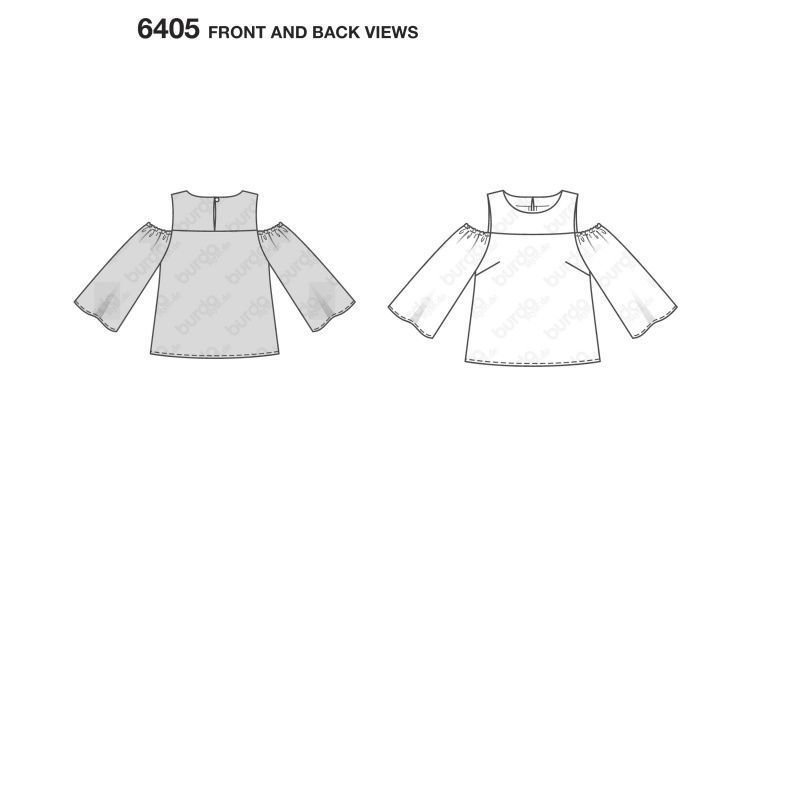 Выкройка Burda 6405 - Блуза