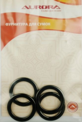Кольцо для сумок 25*34 мм цв.черный AU-B2534B
