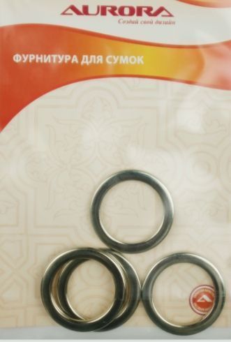 Кольцо для сумок 25*34 мм цв.никель AU-B2534N