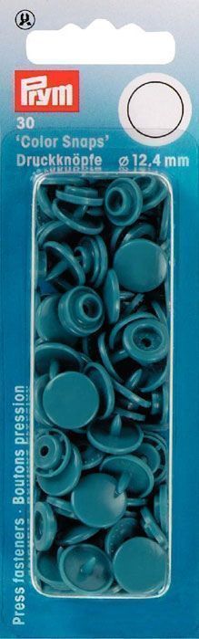 Кнопки Color Snaps, цвет темно-бирюзовый 12,4мм 30 шт в уп PRYM 393127