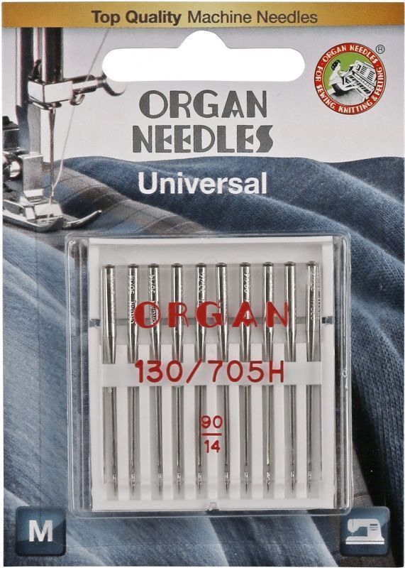 Иглы Organ универсальные № 90 10 шт. 130/705H (блистер)