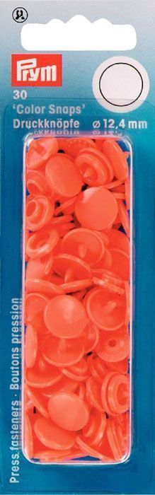 Кнопки "Color Snaps" цвет лососевый 12,4мм 30 шт в уп PRYM 393117