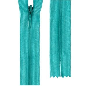 Молния спираль н/р потайная т.3 50 см пластик  (бирюзовый)