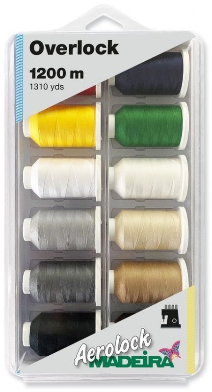 Набор ниток Aerolock №125 Blister Box 12*1200м Madeira 8098