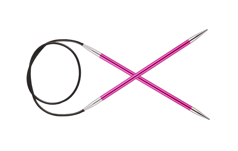 Спицы круговые Zing 5мм/100см, алюминий, KnitPro, 47161