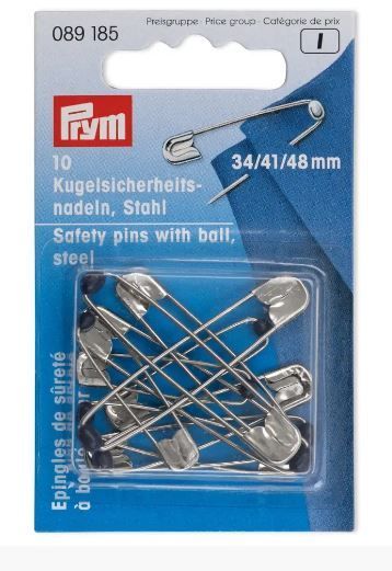 Булавки английские с шариком (10шт) PRYM 089185