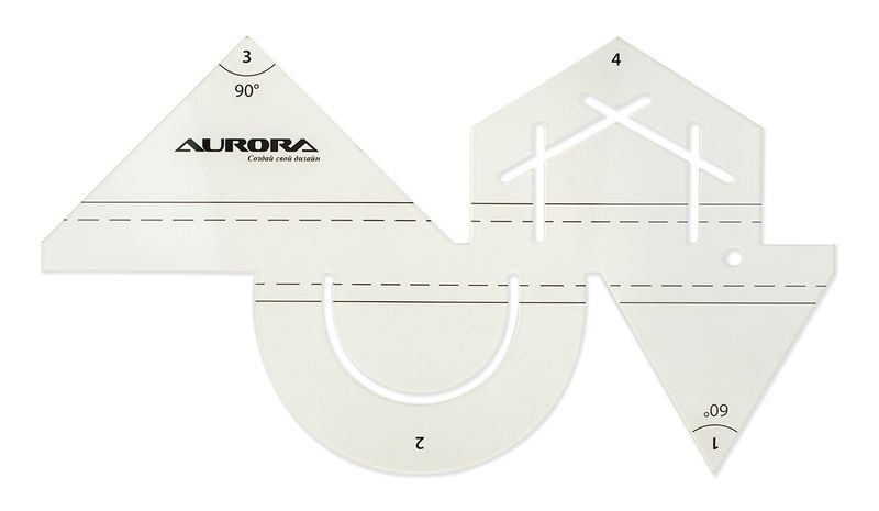 Линейка для пэчворка Aurora 4 в 1 AU-41