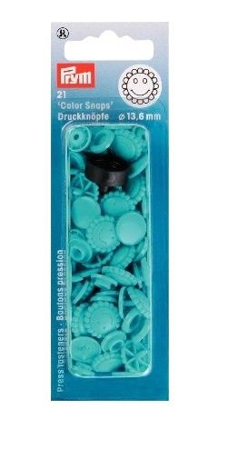 Кнопки "Color Snaps" цвет бирюзовый 13,6 мм 21 шт в уп PRYM 393446