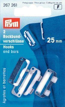 Застежки для пояса юбки, цв.серебристый PRYM 267261