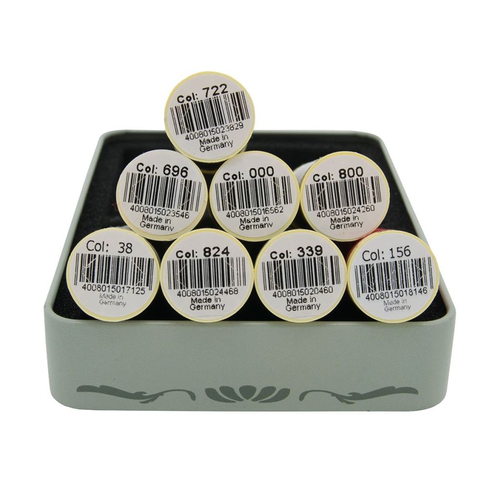 Набор ниток Sew-All 100м (8 катушек) в жестяной коробке серия Nostalgic Gutermann 640950