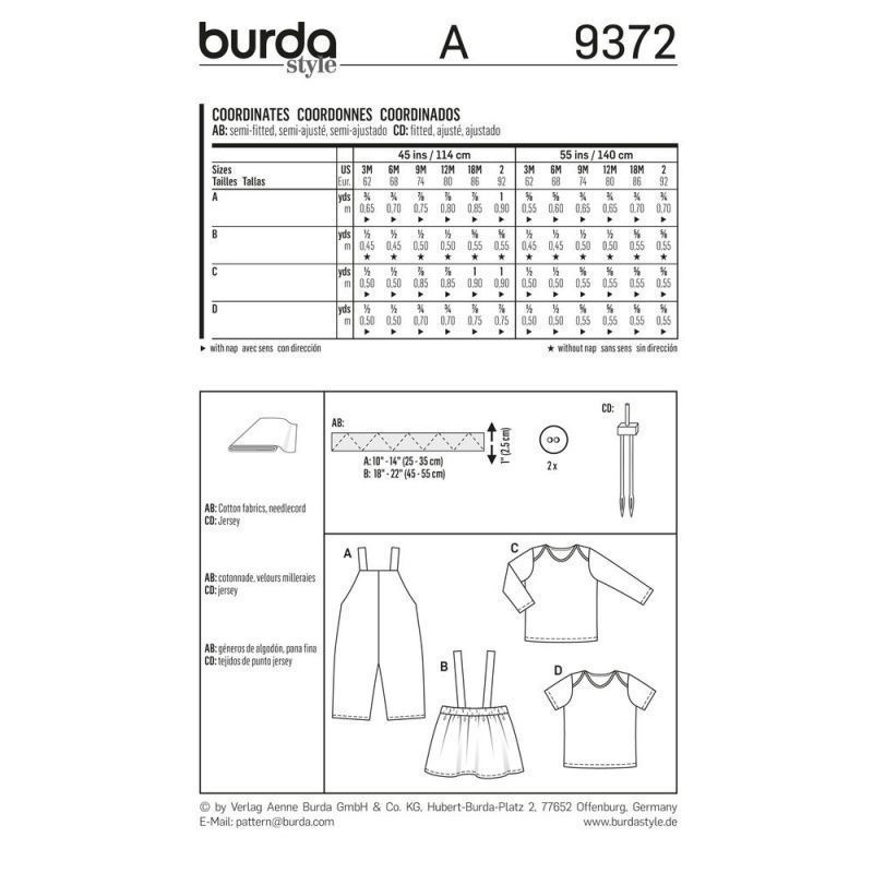 Выкройка Burda 9372