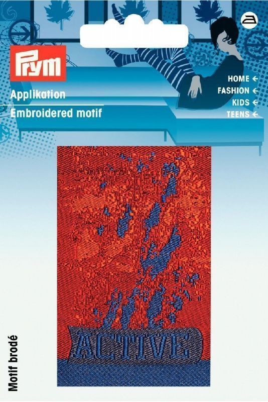 Аппликация "Ярлык ACTIVE" 7,1 x 4,6 см PRYM 926024