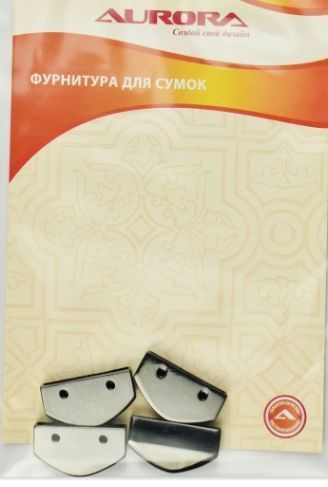 Наконечник под молнию Aurora цв. черный, 25*15мм, 4 шт AU-B2515B