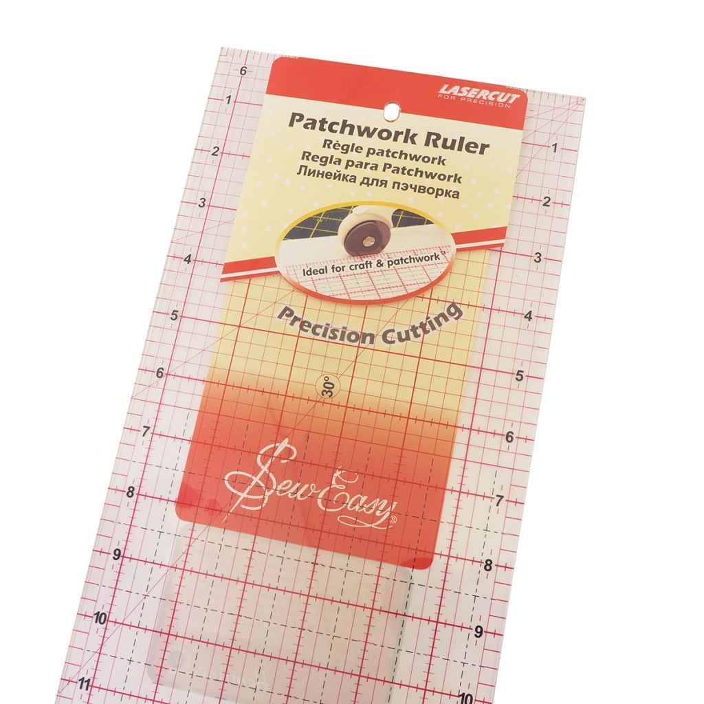 Линейка для пэчворка с градацией в дюймах,  24" x 6 1/2" Hemline NL4188