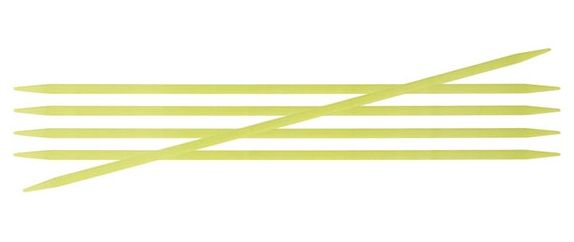 Спицы чулочные "Trendz" 3,75мм/15см, акрил, флуоресцентный зеленый KnitPro 51002