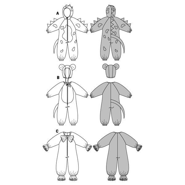 Выкройка Burda 4361 - Дракоша, котик, клоун